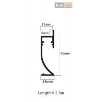 4cm Inset LED Skirting Board | FLL-A-8-A4-12 Recessed Baseboard with 12mm Channel | DoorHub UAE